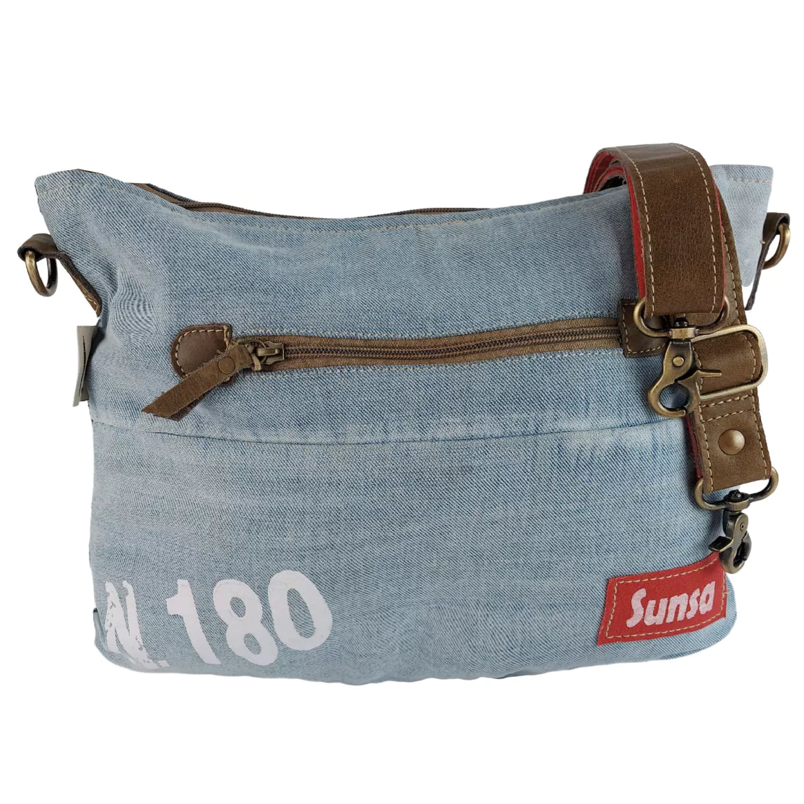 Sunsa Recycelte Jeanstasche in Rot