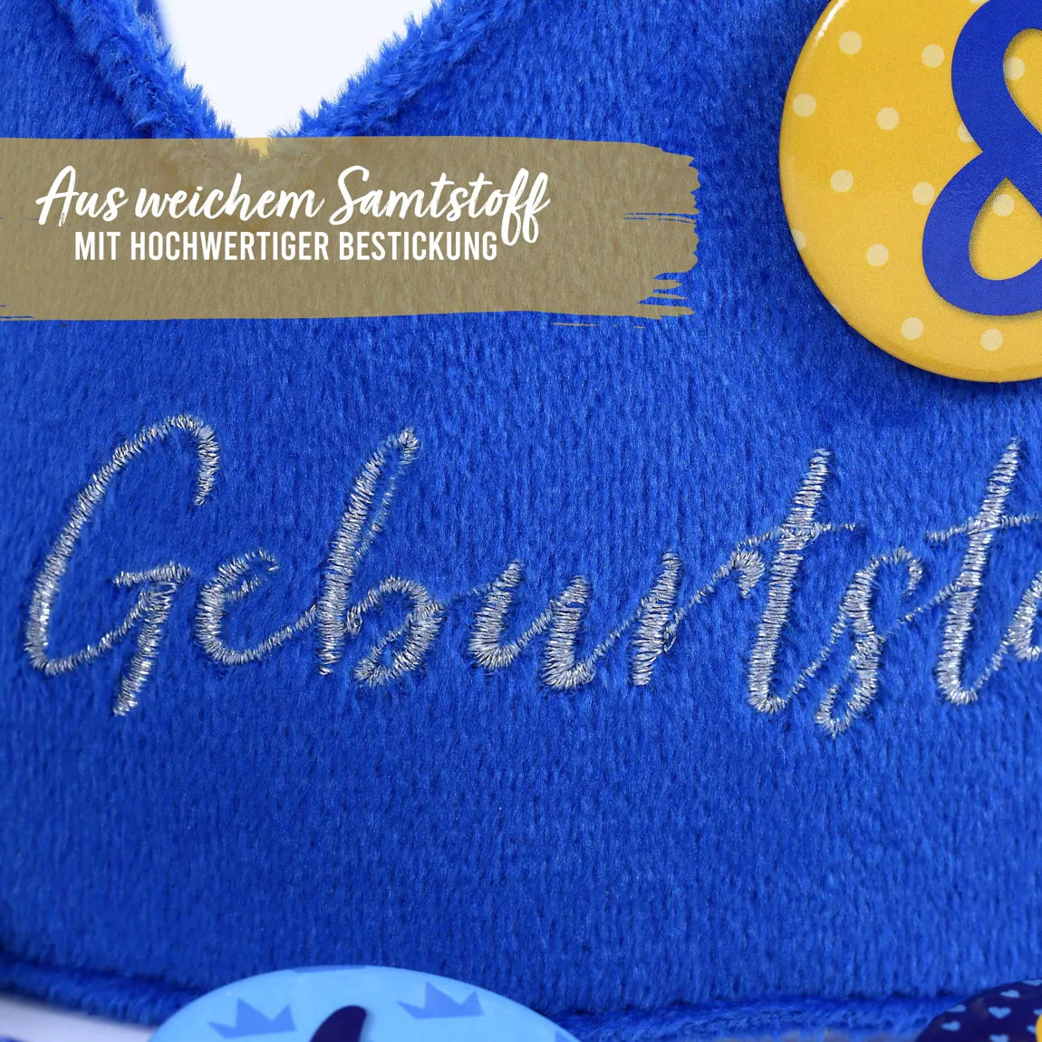 Papierdrachen Geburtstagskrone - Blau - Set 4