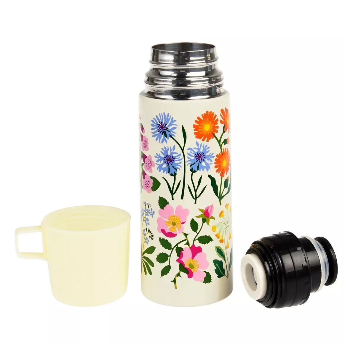 Rex London Isolierflasche „Wilde Blumen“ mit Tasse – 350 ml