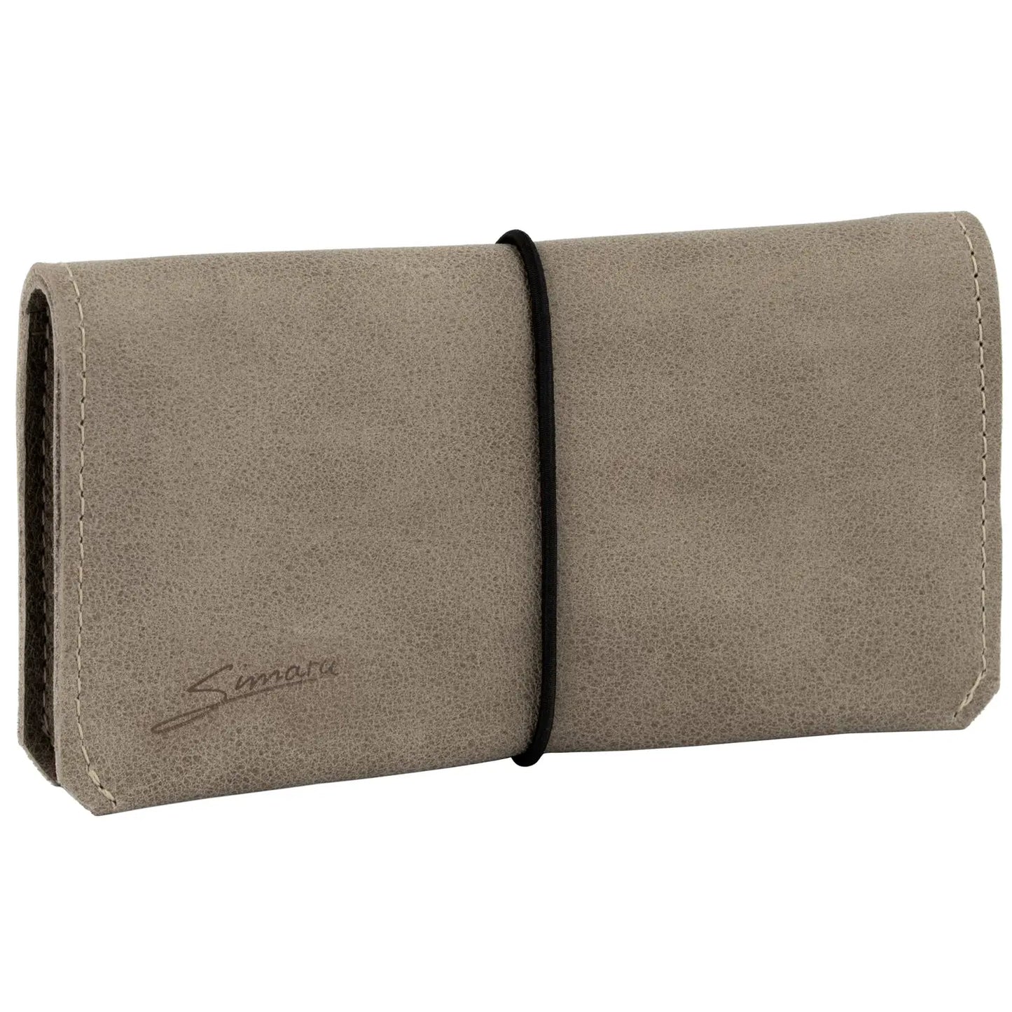 Simaru Echtleder-Tabaktasche - hellgrau