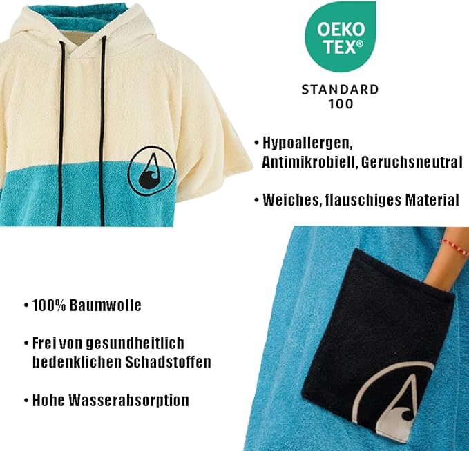 WAVE HAWAII Poncho Porto -Körpergrößen von 160-190 cm