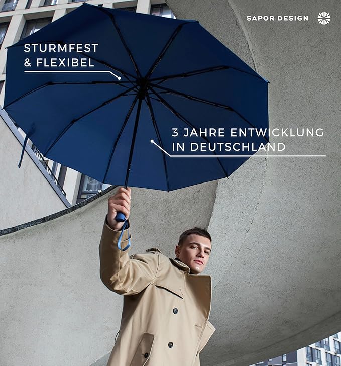 Sapor Design Premium Regenschirm Blau