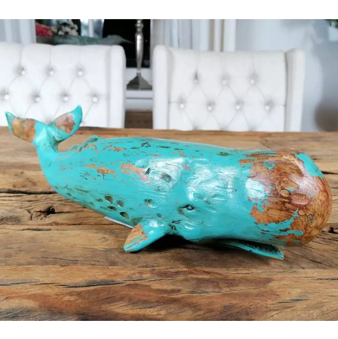 MichaelNoll Handbemalte Walfigur