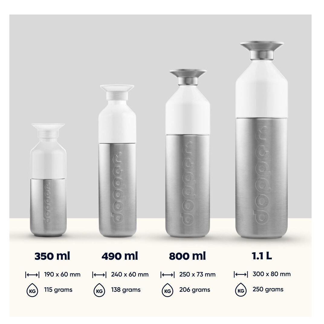 Dopper Steel Wasserflasche - 800 ml Edelstahl