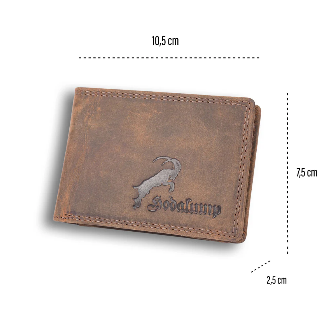 Hodalump Geldbörse Buam – Echtleder - Braun