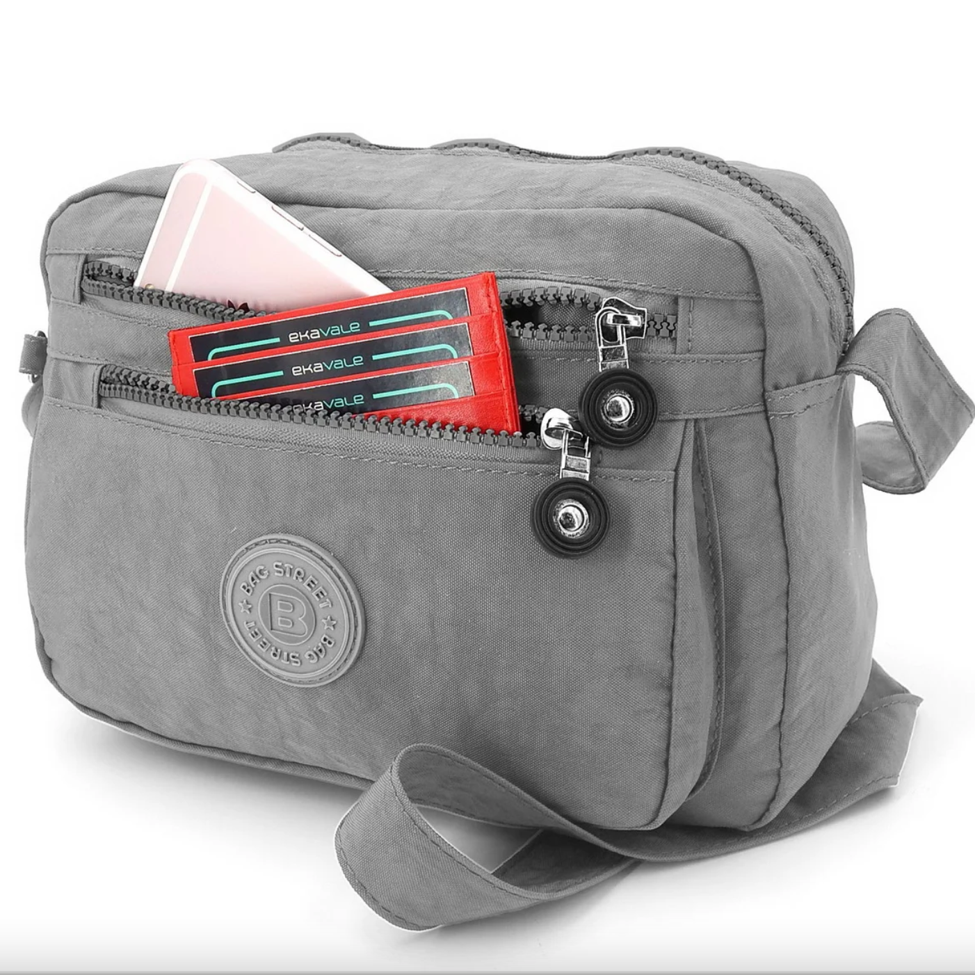 Bag Street Kleine Umhängetasche - Grau
