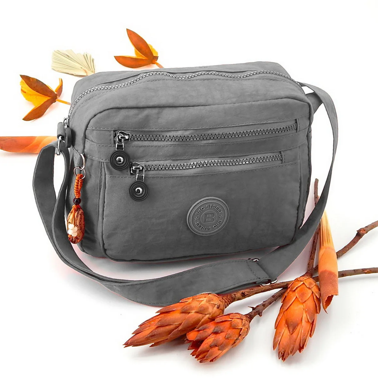 Bag Street Kleine Umhängetasche - Grau