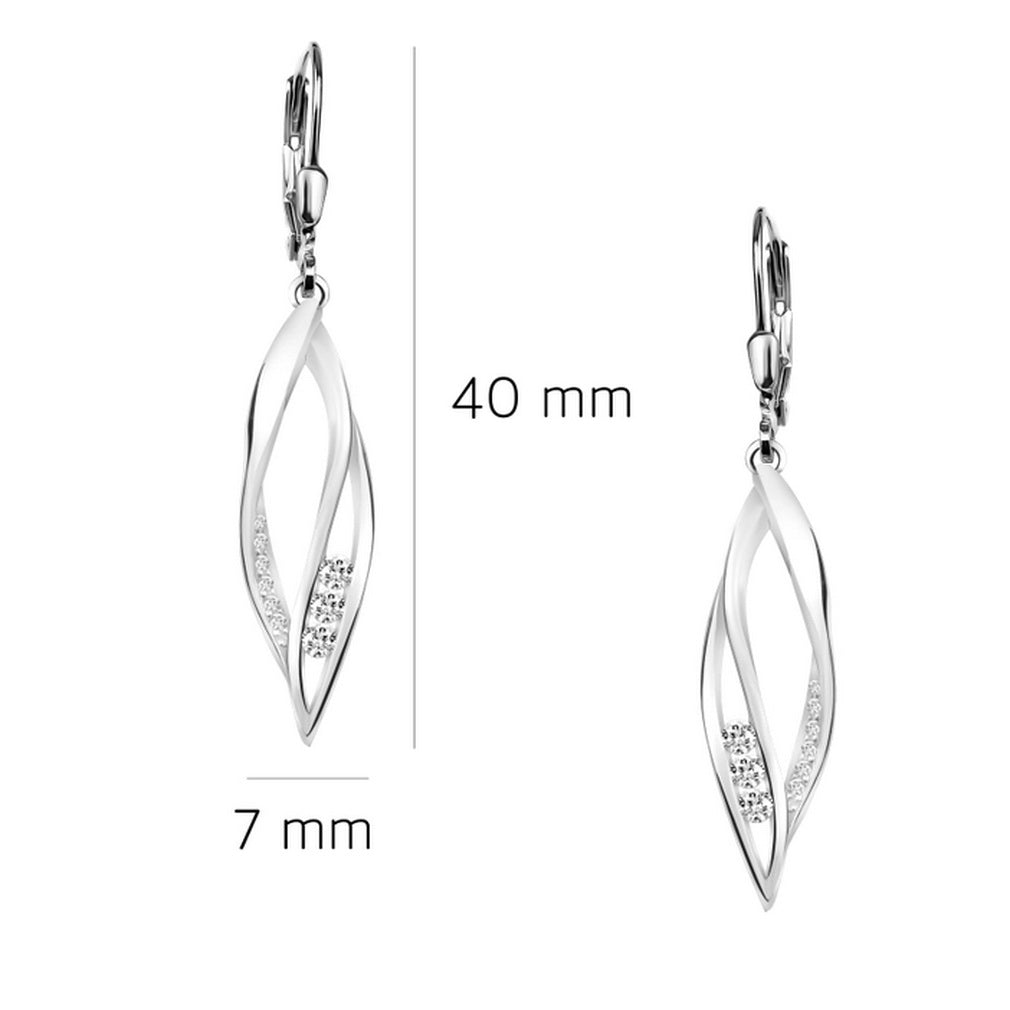 Sofia Milani Verdreht Ohrhänger aus 925 Sterling Silber – Elegante Spiralen Ohrringe
