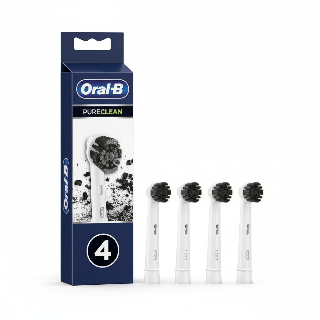 Oral-B Zahnbürstenköpfe Pure Clean Holzkohle – 4er Pack