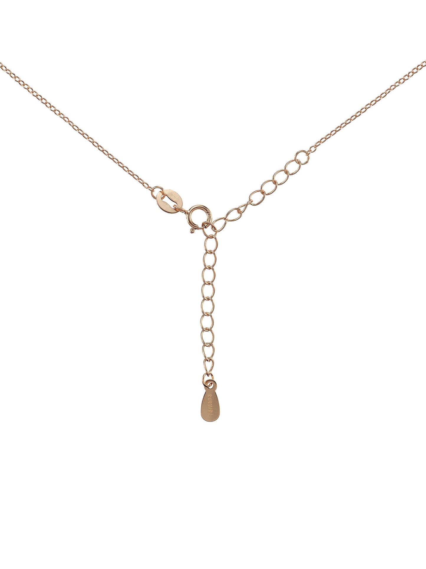 Namana Halskette Unendlichkeitssymbol-Anhänger mit Zirkonia, 18K Roségold vergoldet