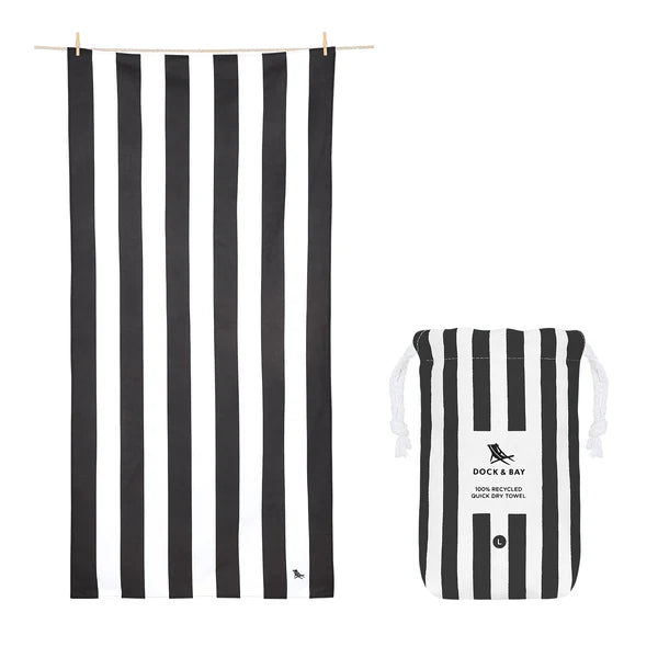 Dock & Bay Strandhandtuch – Kamari Charcoal 160 x 90