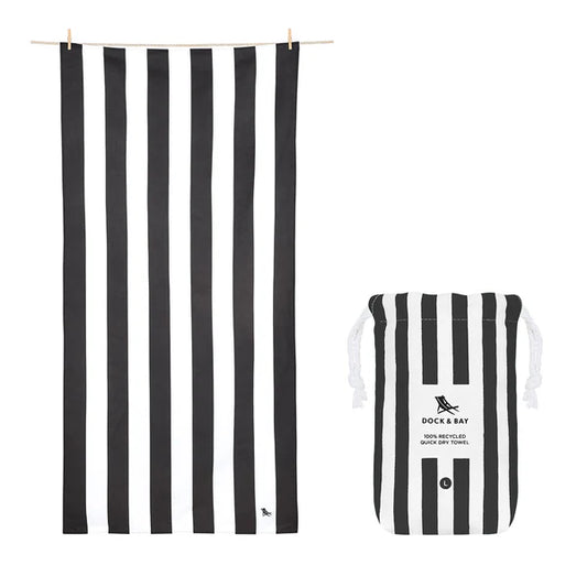Dock & Bay Strandhandtuch – Kamari Charcoal 160 x 90