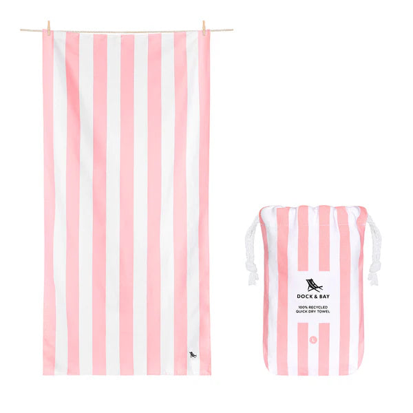 Dock & Bay Strandhandtuch – Malibu Pink 200 x 90