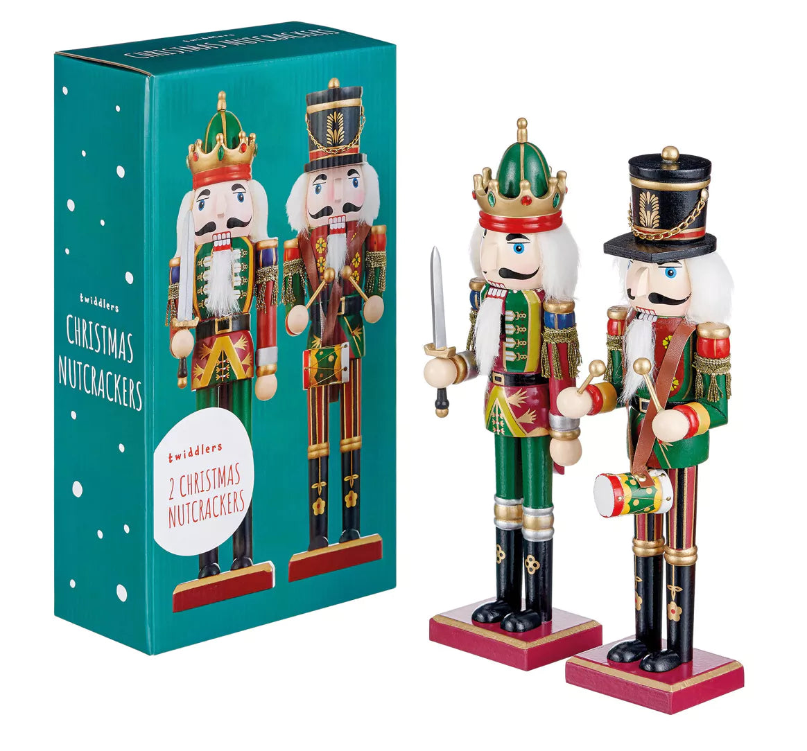The Twiddlers Festliche Nussknacker - aus Holz (30 cm)