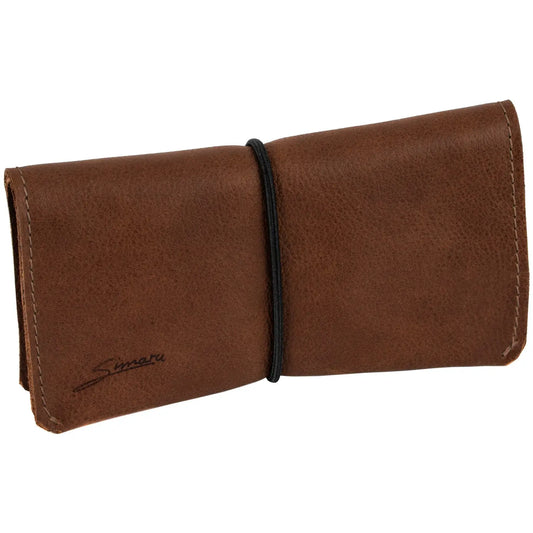 Simaru Echtleder-Tabaktasche - hellbraun