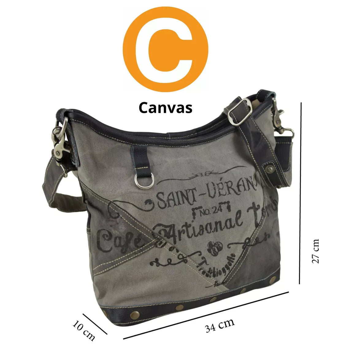 Sunsa Stone Washed Schultertasche