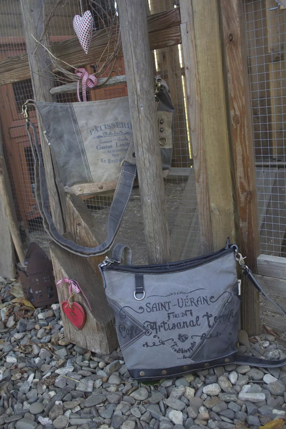 Sunsa Stone Washed Schultertasche