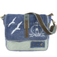 Sunsa Messenger Tasche Maritim Style Umhängetasche blau