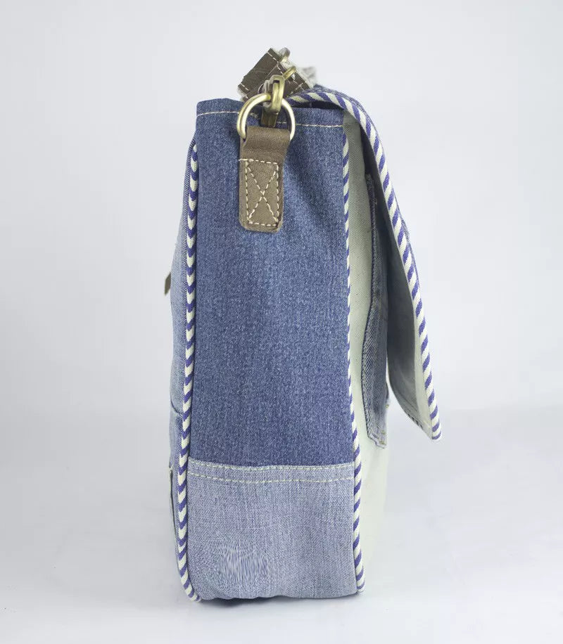 Sunsa Messenger Tasche Maritim Style Umhängetasche blau