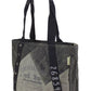 Sunsa Stone Washed Canvas - Grau-Schwarzer Shopper