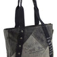 Sunsa Stone Washed Canvas - Grau-Schwarzer Shopper