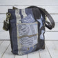 Sunsa Damen Umhängetasche aus recycelter Jeans, Canvas & Leder
