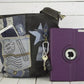 Sunsa Damen Umhängetasche aus recycelter Jeans, Canvas & Leder