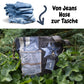 Sunsa Damen Umhängetasche aus recycelter Jeans, Canvas & Leder