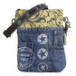 Sunsa Damen Umhängetasche aus Canvas & Recycelten Jeans