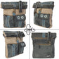 Sunsa Upcycling Canvas & Leder Umhängetasche