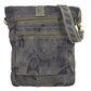 Sunsa Upcycling Canvas & Leder Umhängetasche