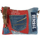 Sunsa Recycelte Jeanstasche in Rot