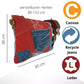 Sunsa Recycelte Jeanstasche in Rot