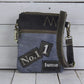 Sunsa Umhängetasche aus recycelter Jeans & Canvas blau/schwarz