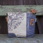 Sunsa Umhängetasche aus recycelten Jeans und Canvas beige/blau