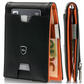 Kronenschein Slim Wallet mit Münzfach & RFID Schutz Schwarz-Orange
