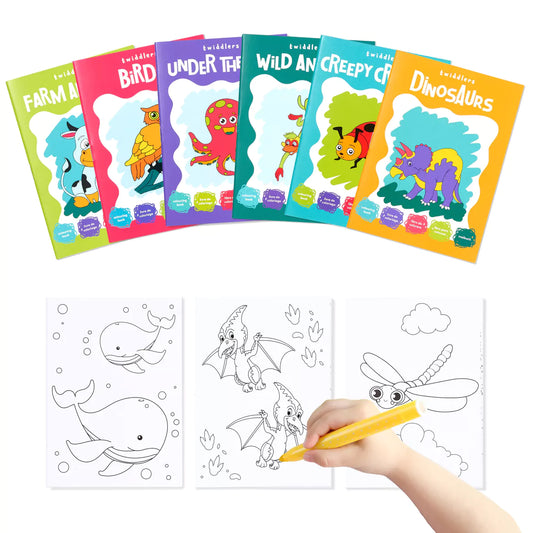 The Twiddlers 24 Mini-Malbücher für Kinder