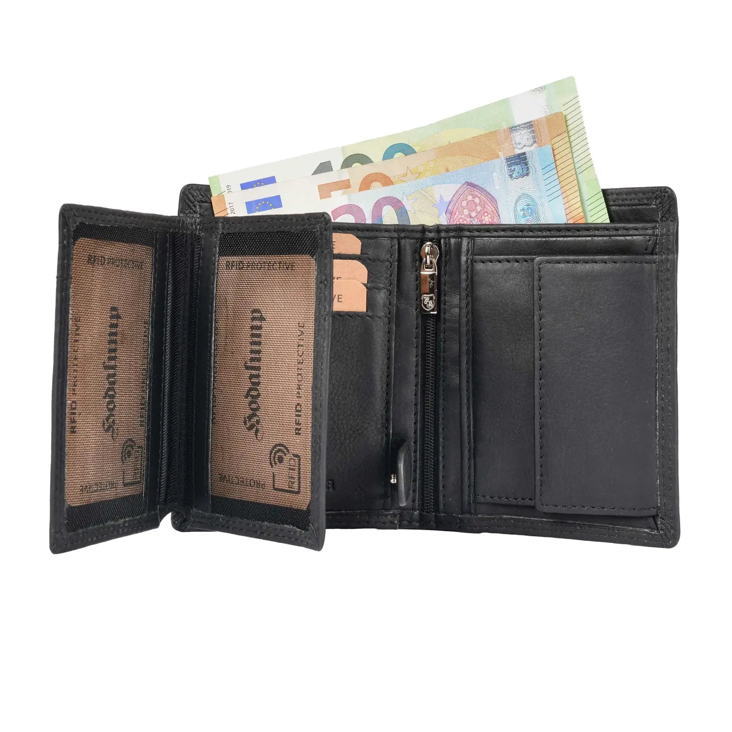 Hodalump Herrenbörse mit Kette - Vintage Leder