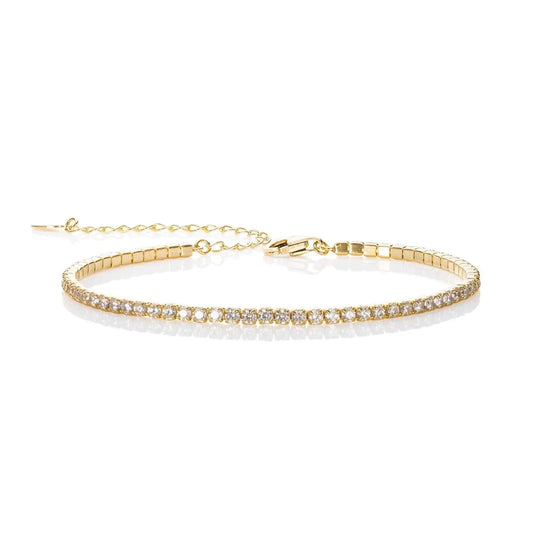 Namana Vergoldetes Tennisarmband mit Zirkonia - 925er Silber
