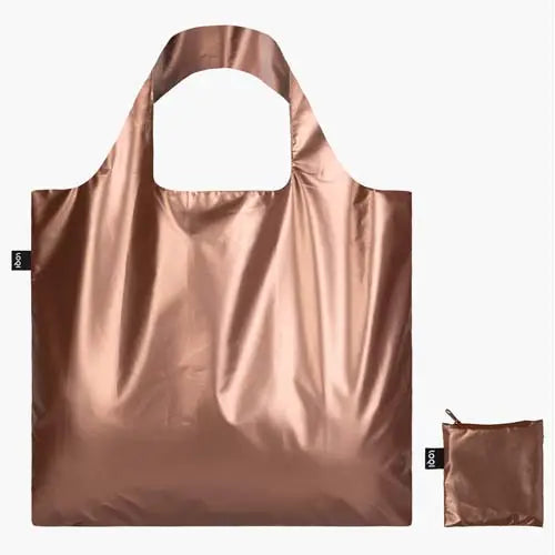 LOQI Metallische Tragetasche in mattem Roségold