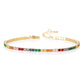 Namana - Vergoldetes Tennisarmband - 18K, 925er Silber, Bunt