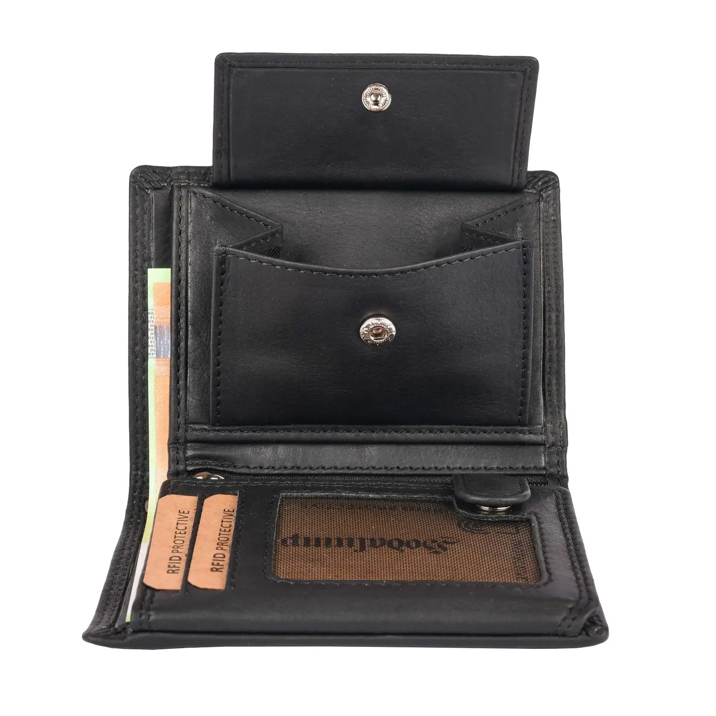 Hodalump Herrenbörse mit Kette - Vintage Leder