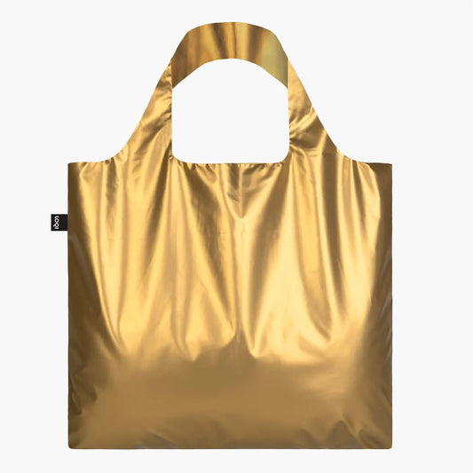 LOQI Metallische Tragetasche in mattem Gold