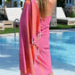 ZusenZomer Fouta Hammam Handtuch BIARRITZ – 100x190 cm – Schwarz mit Türkis