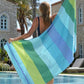 ZusenZomer Fouta Hammam Strandtuch CASABLANCA – 100x190 cm – Grün Blau