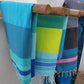 ZusenZomer Fouta Hammam Strandtuch CASABLANCA – 100x190 cm – Grün Blau