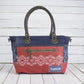 Sunsa Damen Große Crossbody Schultertasche rot/blau