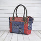 Sunsa Damen Große Crossbody Schultertasche rot/blau