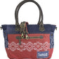 Sunsa Damen Große Crossbody Schultertasche rot/blau