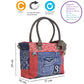 Sunsa Damen Große Crossbody Schultertasche rot/blau